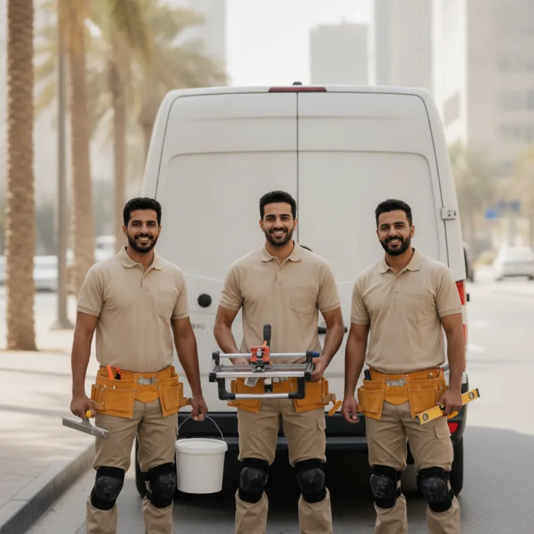 تركيب أرضيات فريق في الخليج التجاري